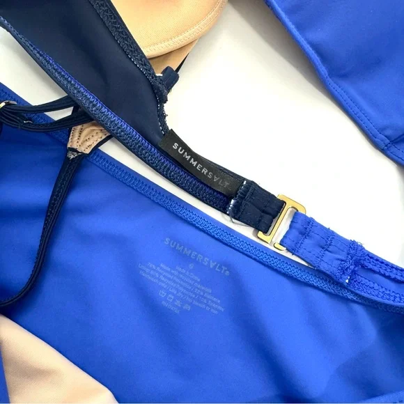 Summer salt Sz 6 Royal Blue The Marina 2 Piece Bikini Set Swimsuit Coastal Beach - Picture 9 of 12
